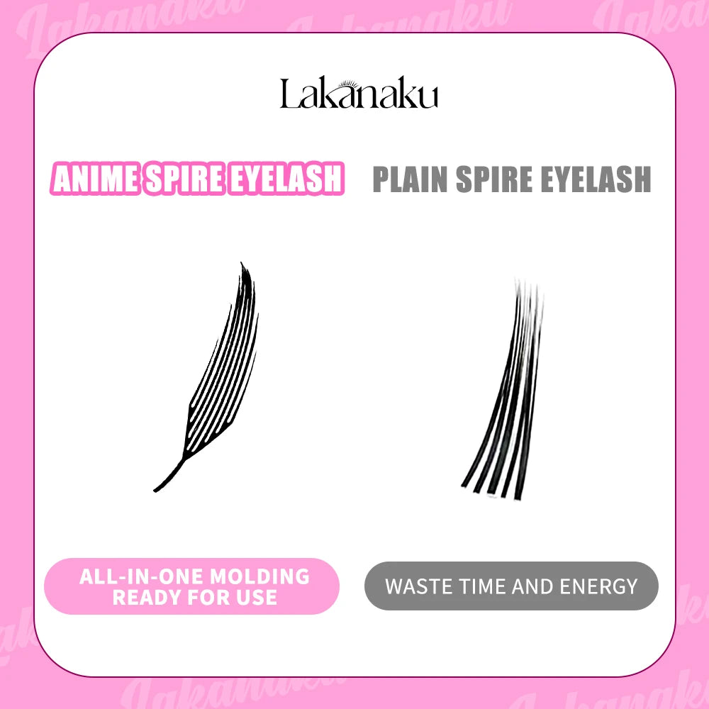 LAKANAKU Extension de cils Forme de plume 0.07mm C/D/CC Curl Mix 8-15mm 9-13mm