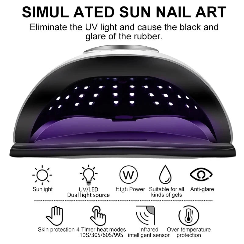Lampe à ongles professionnelle Capteur infrarouge Manucure Lumière à ongles pour un durcissement rapide