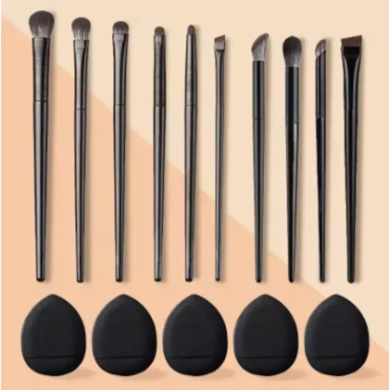 Petits pinceaux de maquillage Eye Soft Bristle Eyeshadow Brushs 10 pièces