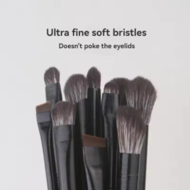 Petits pinceaux de maquillage Eye Soft Bristle Eyeshadow Brushs 10 pièces