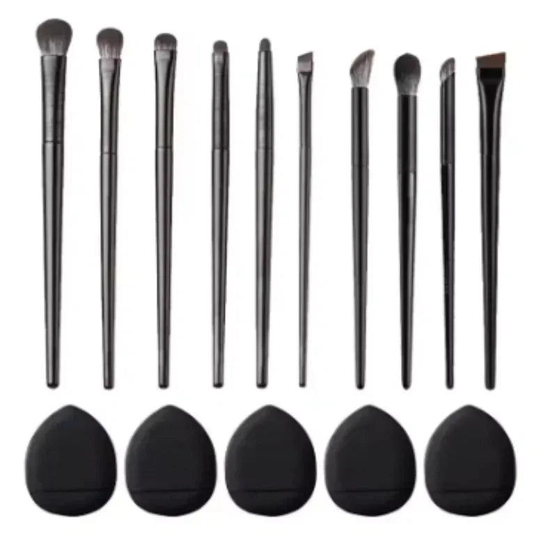 Petits pinceaux de maquillage Eye Soft Bristle Eyeshadow Brushs 10 pièces