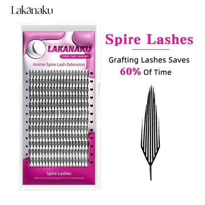 LAKANAKU Extension de cils Forme de plume 0.07mm C/D/CC Curl Mix 8-15mm 9-13mm