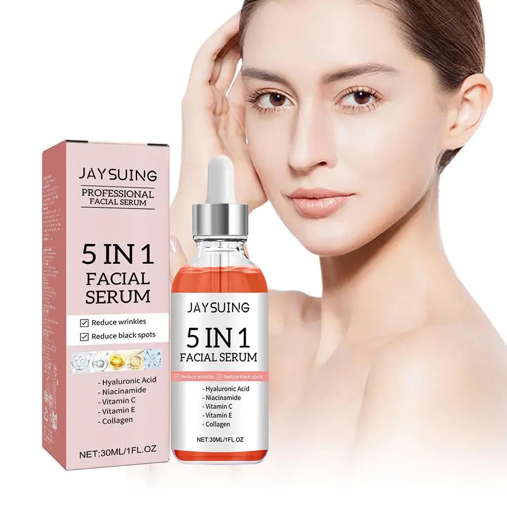 5 en 1 Sérum visage  Vitamine C Acide hyaluronique