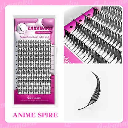 LAKANAKU Extension de cils Forme de plume 0.07mm C/D/CC Curl Mix 8-15mm 9-13mm