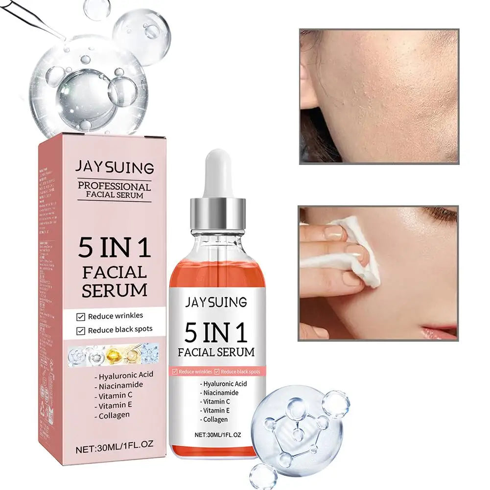5 en 1 Sérum visage  Vitamine C Acide hyaluronique